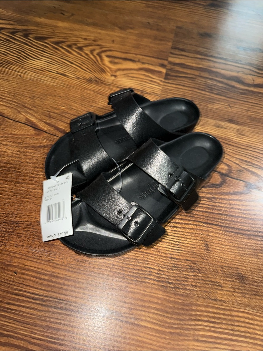 Birkenstock Black Double-Buckle EVA Slide Sandals